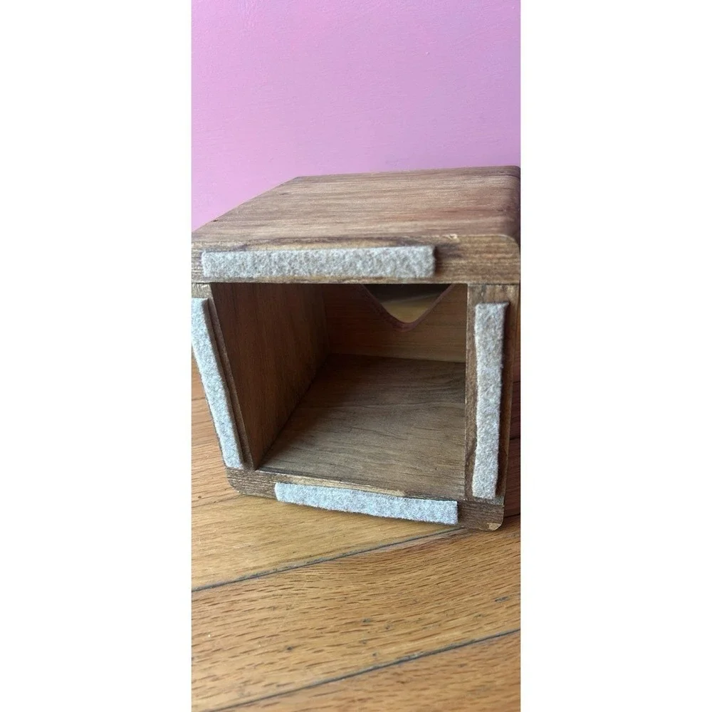 Vintage Heart Apple Tissue‎ Box Wooden Country Cottagecore 6